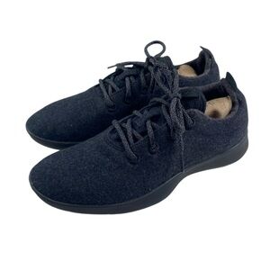 Mens Allbirds Wool Runners Natural Black/Black Sole Size 9